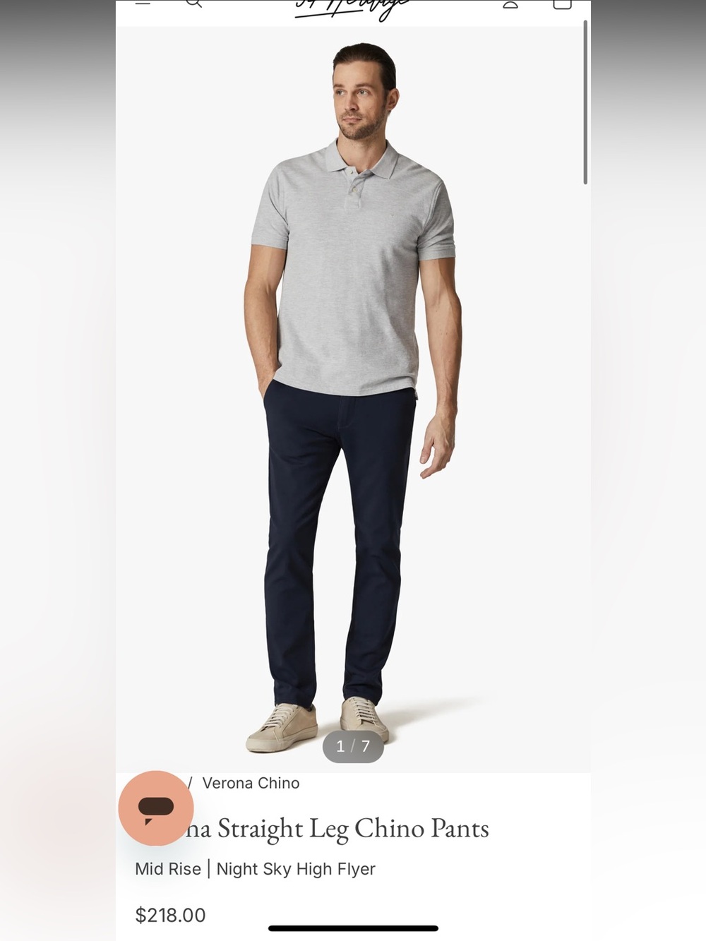 34 Heritage Verona Straight Leg Chino Pants
